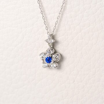 インディゴライトトルマリン 0.51.ct D0.17ct ネックレス pt950 | Pay ID 