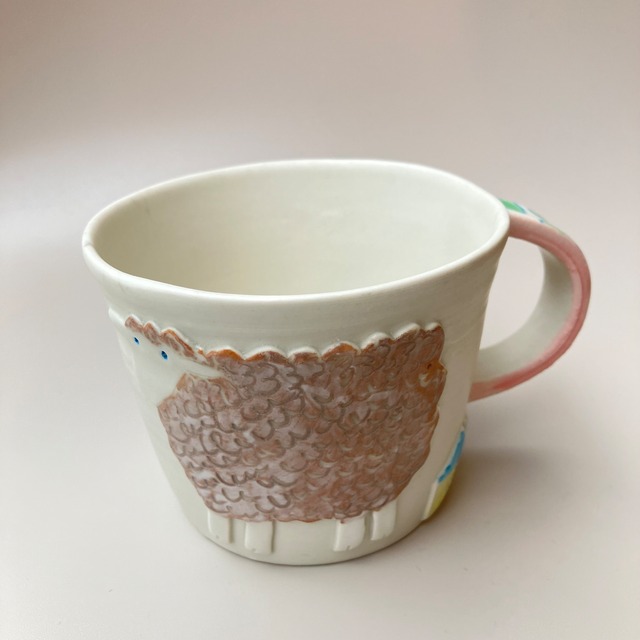 干支マグカップA  　手付きカップ　　atelier chie 砥部焼