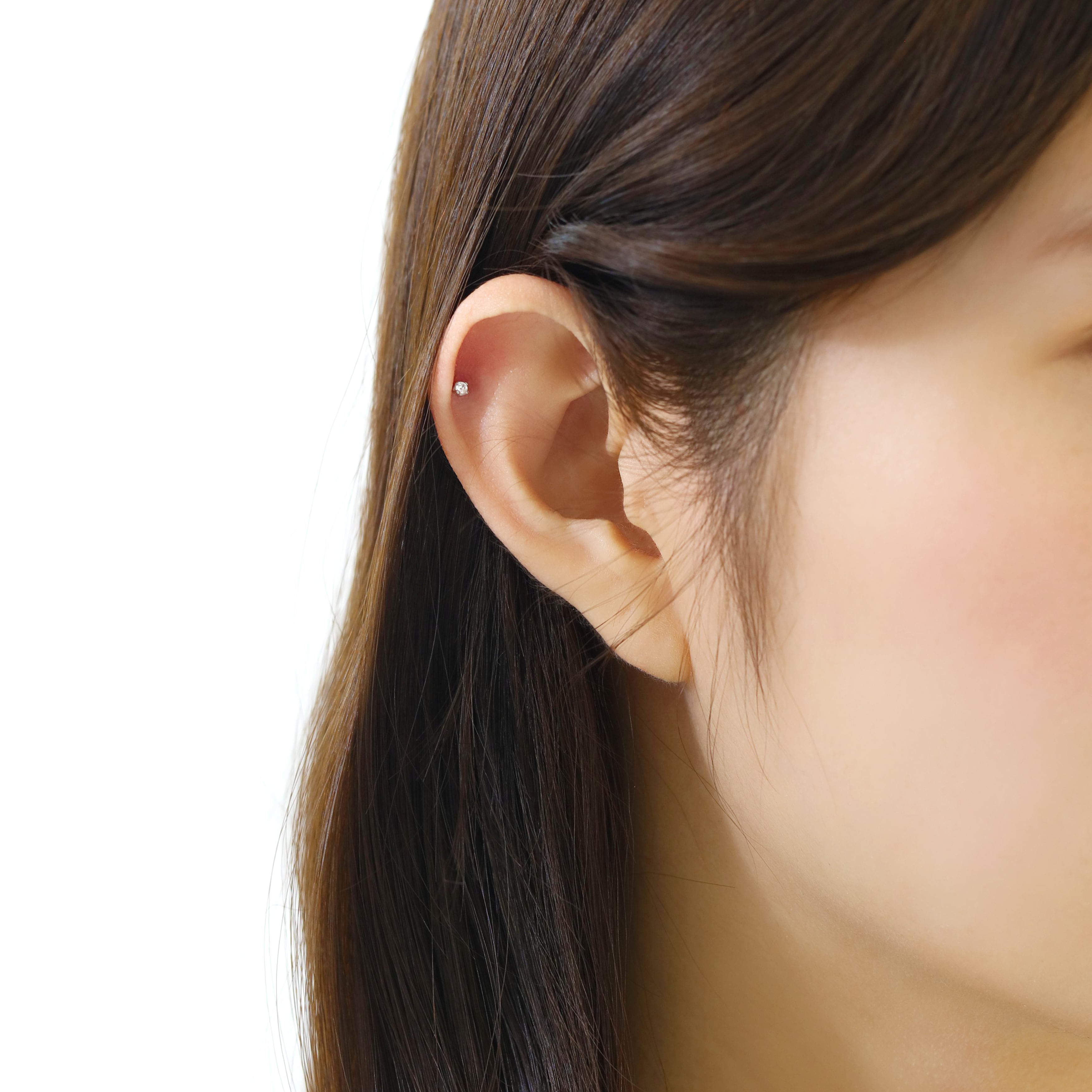 2mm square body pierce [シルバー/軟骨用/単品] | 軟骨ピアス