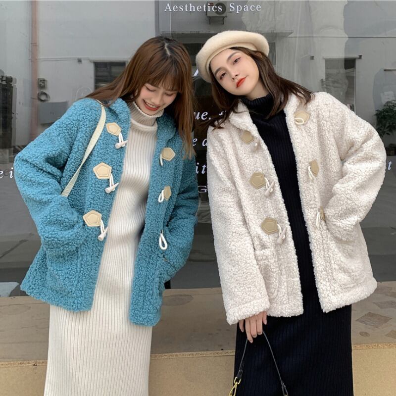 バックルウールコート オータムウィンタージャケット ソリッド カラートップス コットン 秋物 冬物 ソリッドカラー YY-ファッション42120121995