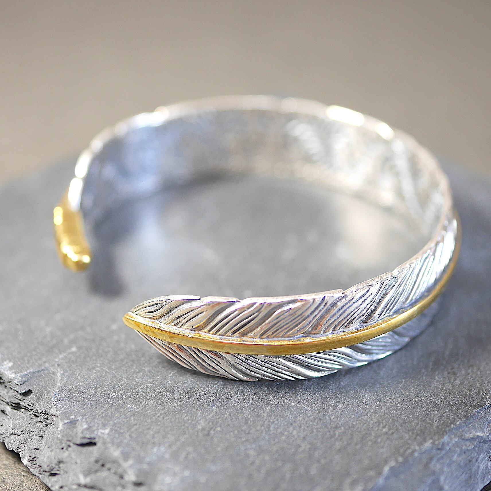 サイズ調整可能シルバー925ユニセックスデザインバングル【IDB-8