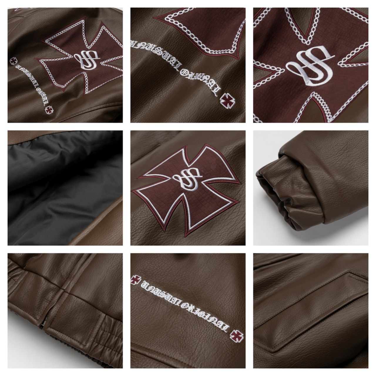 【暖かさUP】PUレザークロス 中綿ジャケット T1961