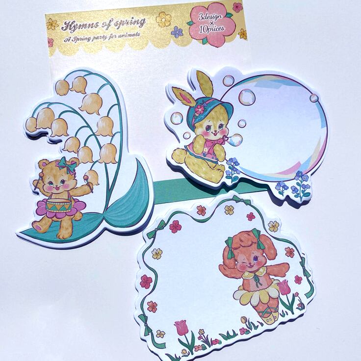 再販 Ol243b Oldloli 昭和風兔子春日赞歌 B ダイカットメモ Cherish365 Zakka