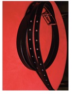 JCAESAR STUDIO LEATHER DOUBLE BUCKLE BELT