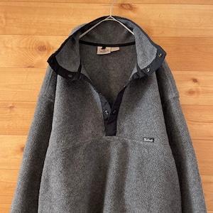 【Woolrich】USA製 ハーフスナップ フリースジャケット プルオーバー ウールリッチ ポーラーテック サイズL アメリカ古着