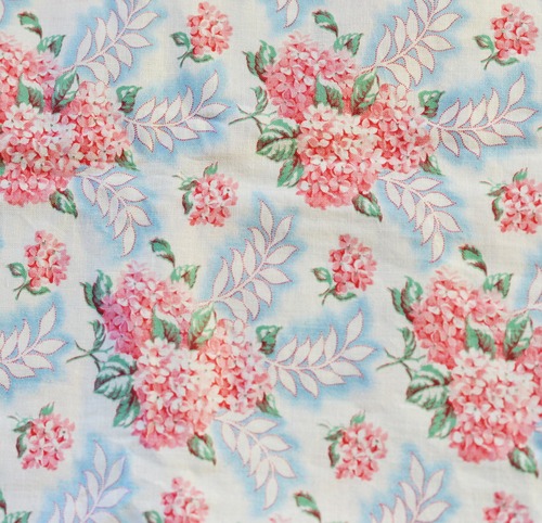 ヴィンテージ　ジャーマンファブリック　紫陽花ピンク　[sa533]