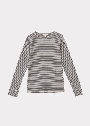 【CARAMEL】KISHON CHILDREN'S COTTON T-SHIRT - GREY / ECRU STRIPE(3y〜6y)