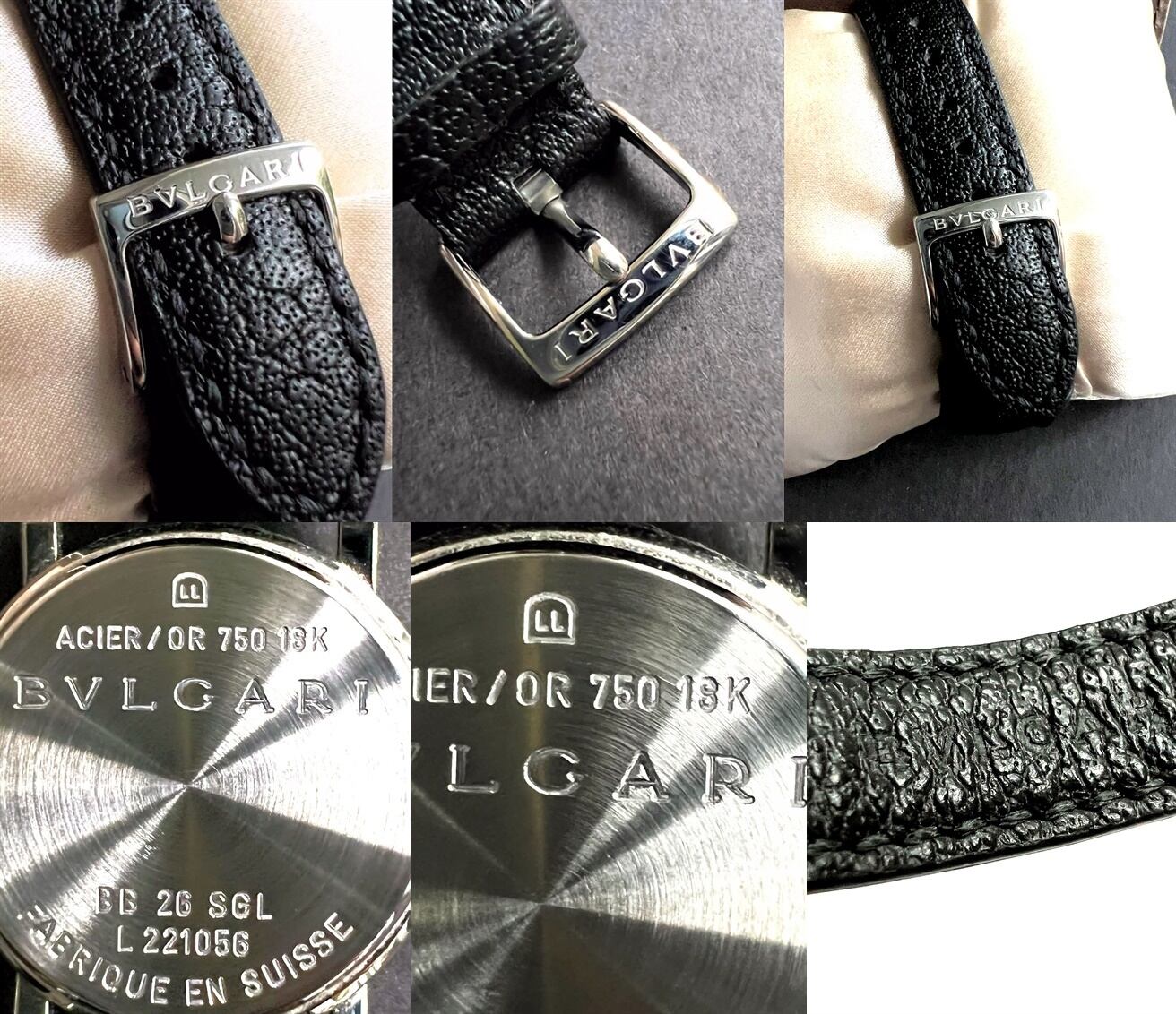 BVLGARI ブルガリ ブルガリ K18 YG ゴールド レザーベルト BVLGARI ブルガリ ブルガリ K18 YG ゴールド レザーベルト