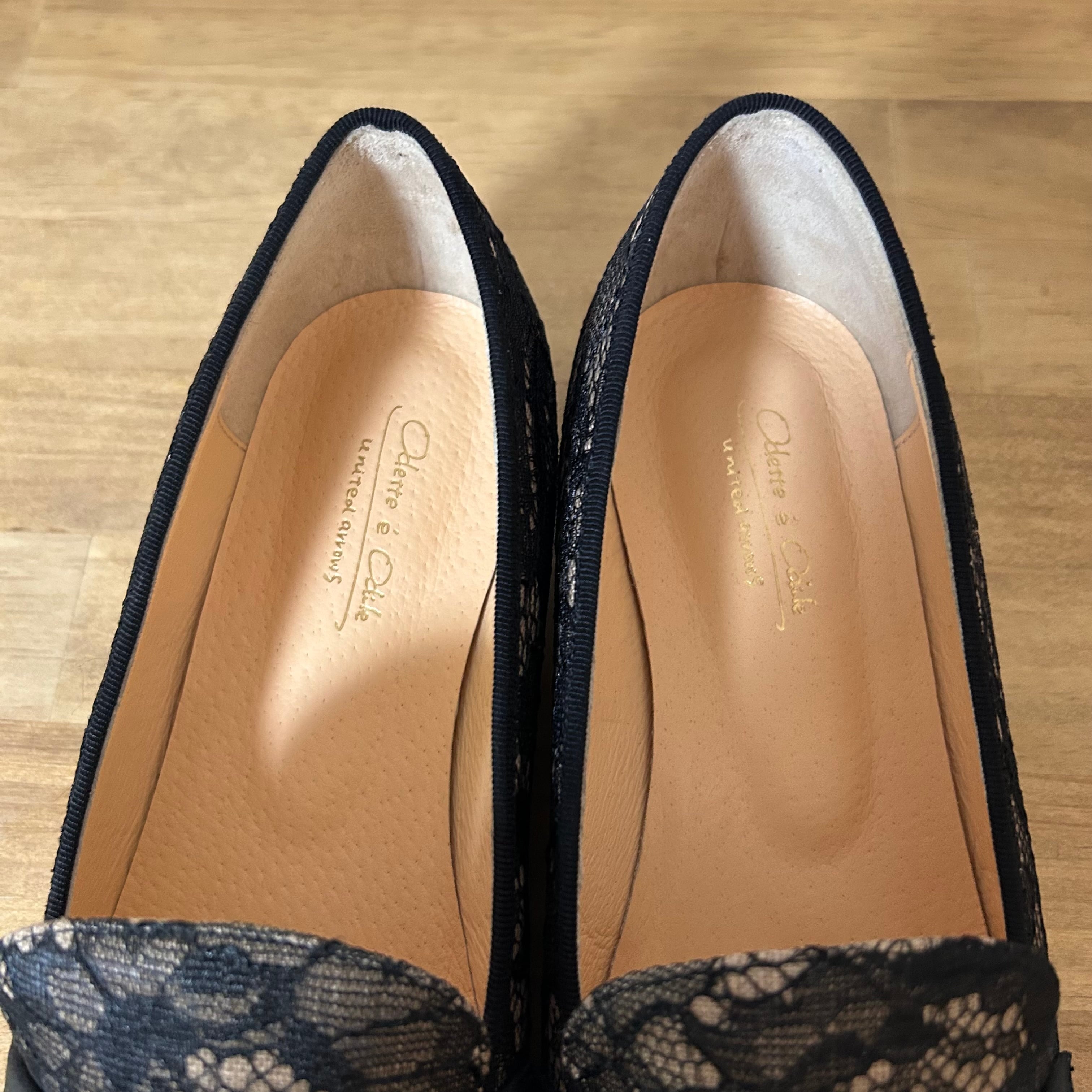 オデットエオディール　ユナイテッドアローズ　フラワーモチーフパンプス オデットエオディールユナイテッドアローズフラワーモチーフパンプス