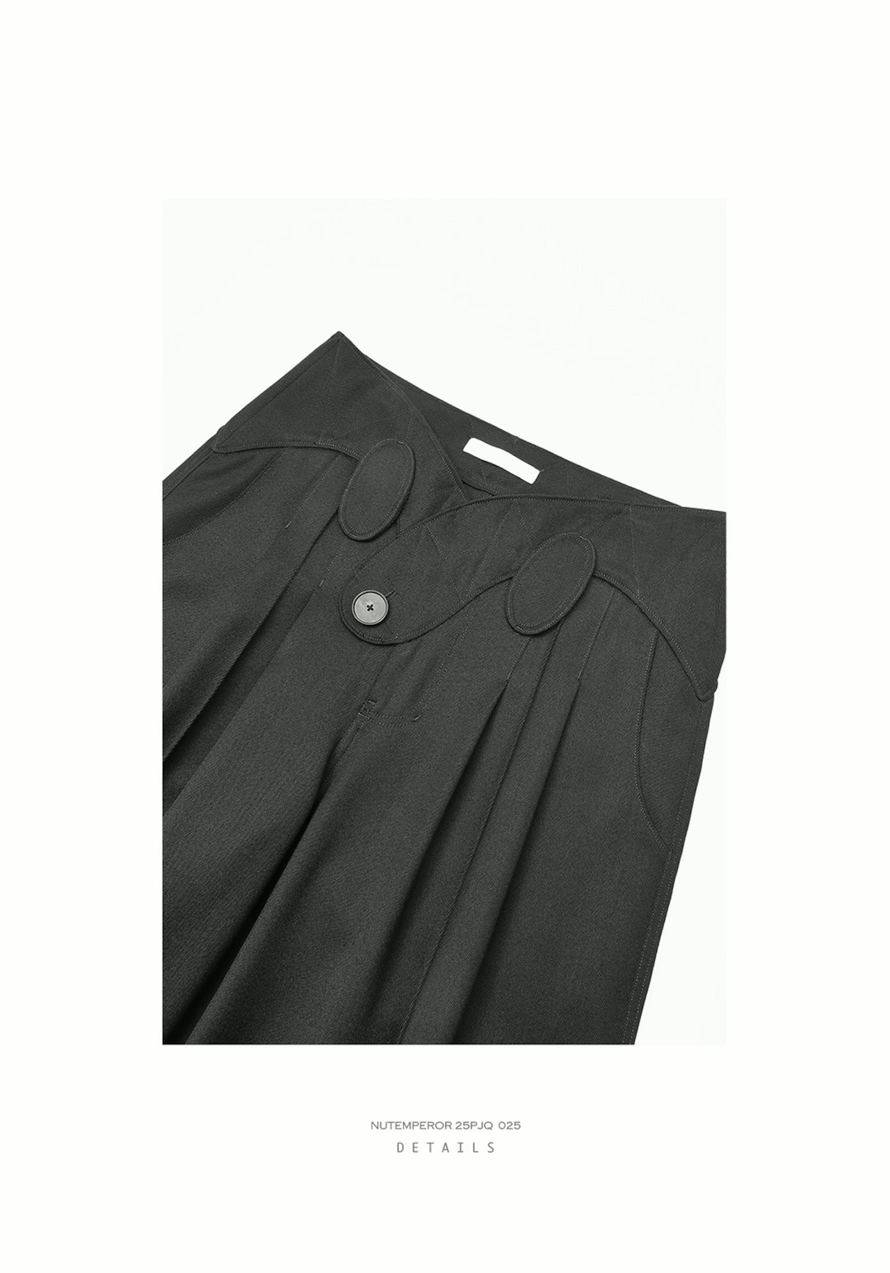 NUTEMPEROR Quip Project 025 Wool Blend Wide Trousers