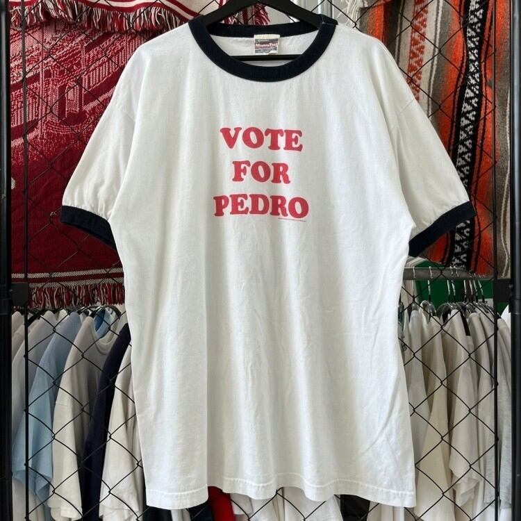 希少00sヴィンテージvote for pedro リンガーtシャツタイダイ