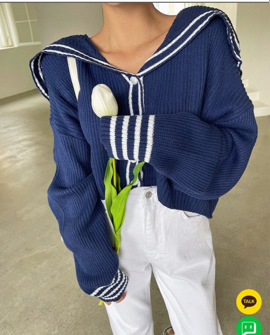 セーラーカラー風ニット　AJ1079-1989