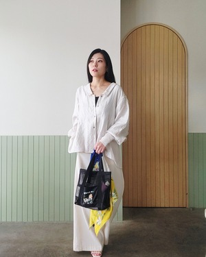 【7月限定】cafe_ステンレス ボトル ＆ メッシュトートバッグ