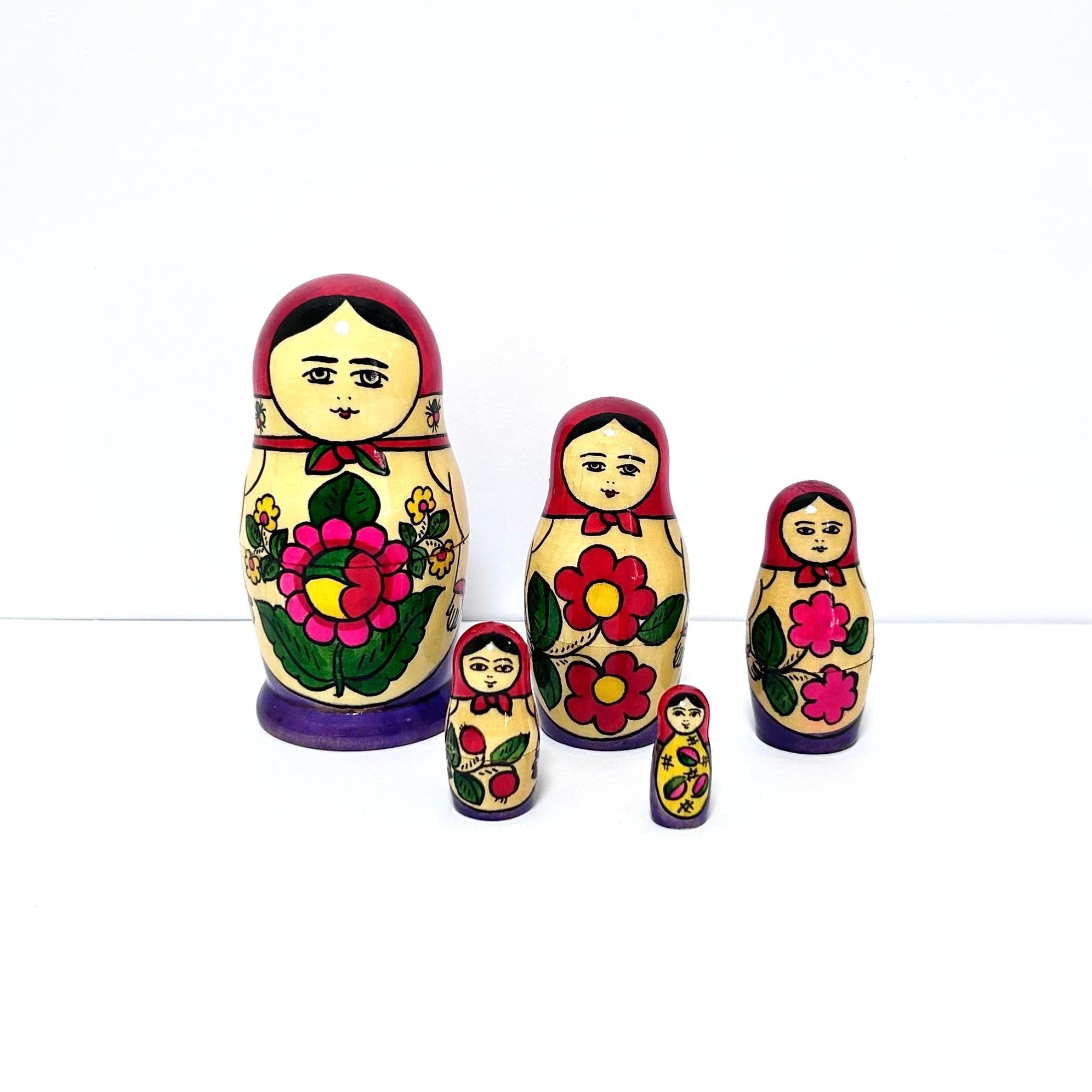マトリョーシカ 11.5cm 5ピース 「メリノフ柄」セミョーノフ