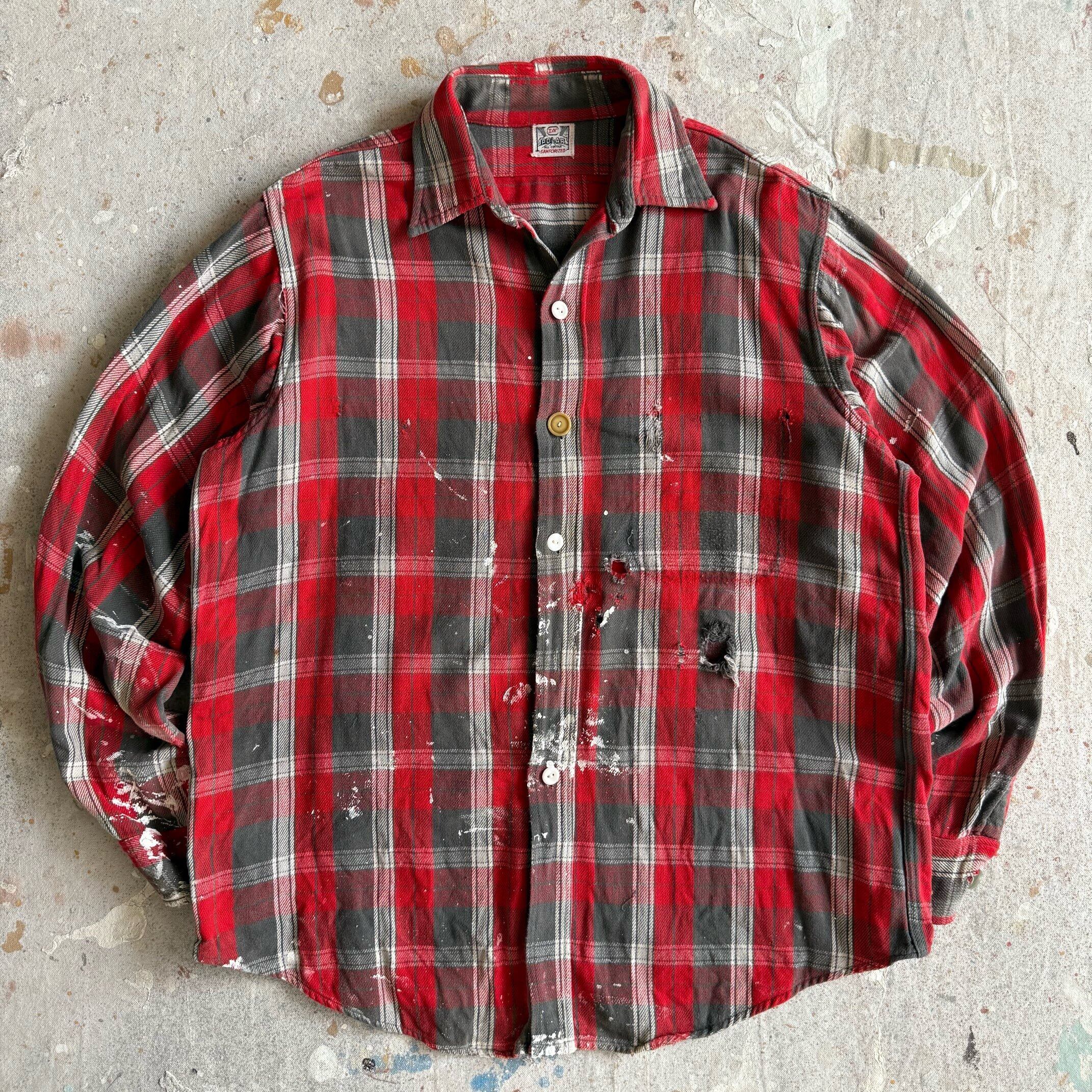 1960s E&W Flannel Shirts L位 Z156