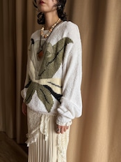 abstract design cotton blend knit-5238-10