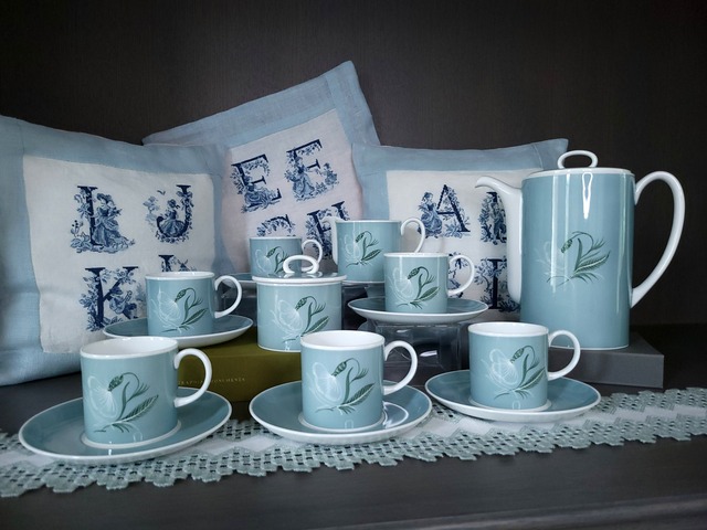 【SUSIE COOPER 】1950～60年代製 ６名様用デミタスコーヒーセット