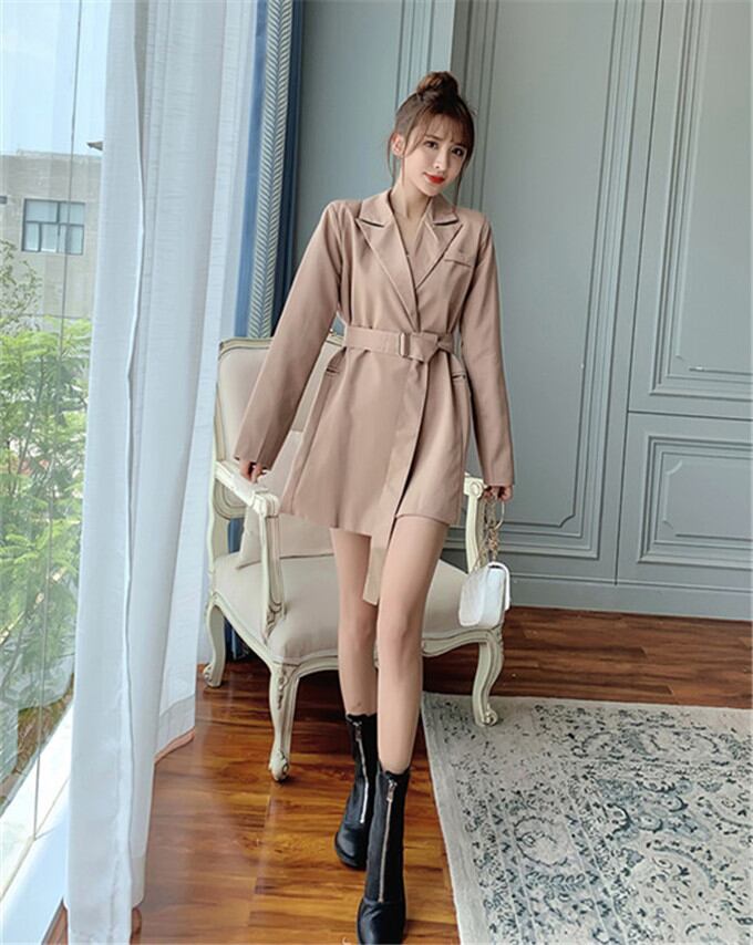 超人気インスタグラムで話題 気質 エレガンス カレッジ風 Vネック トレンチコート