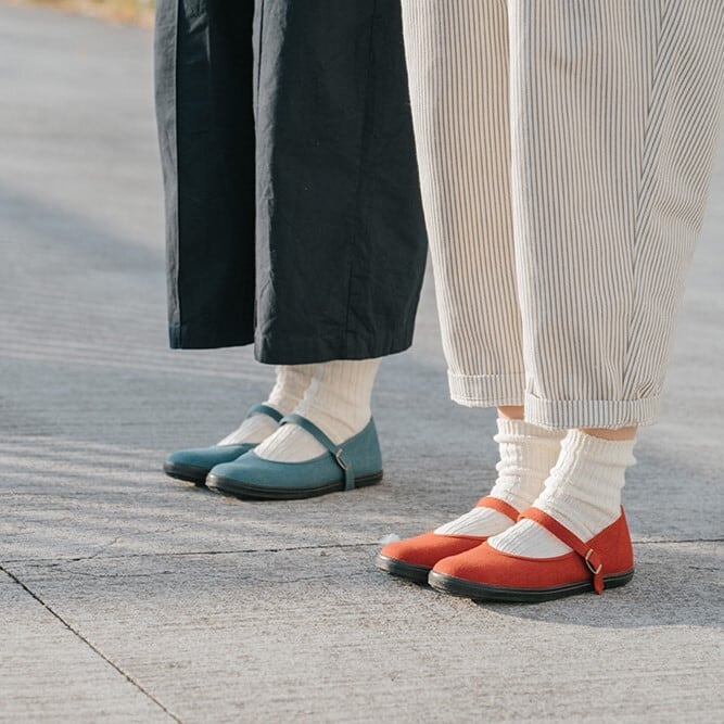 ストラップシューズ ターコイズグリーン | hanamikoji shoes - 花見