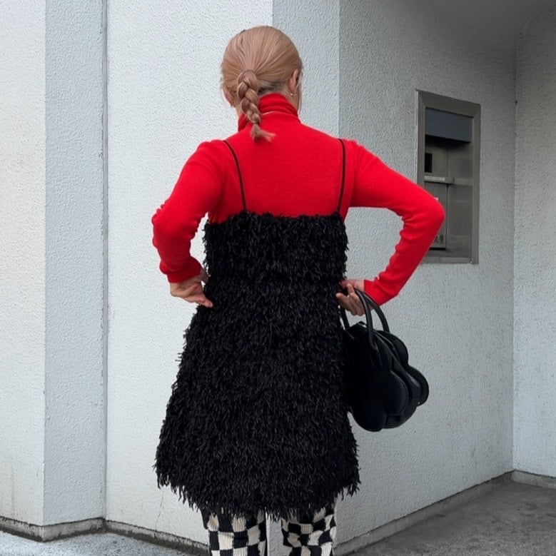 フリンジキャミソールワンピース_LN02433