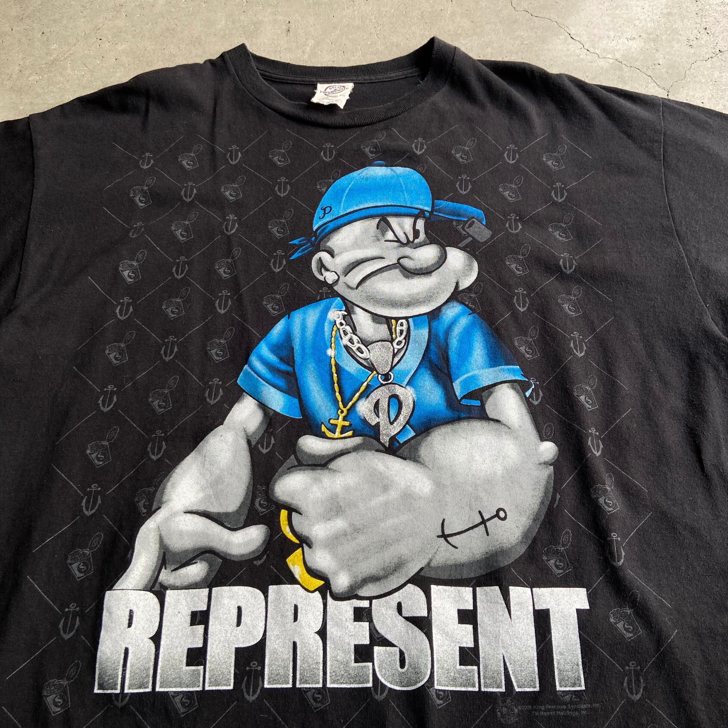 L着丈UNIVERSAL STUDIOS POPEYE ポパイ キャラクタープリントTシャツ メンズM /eaa350654