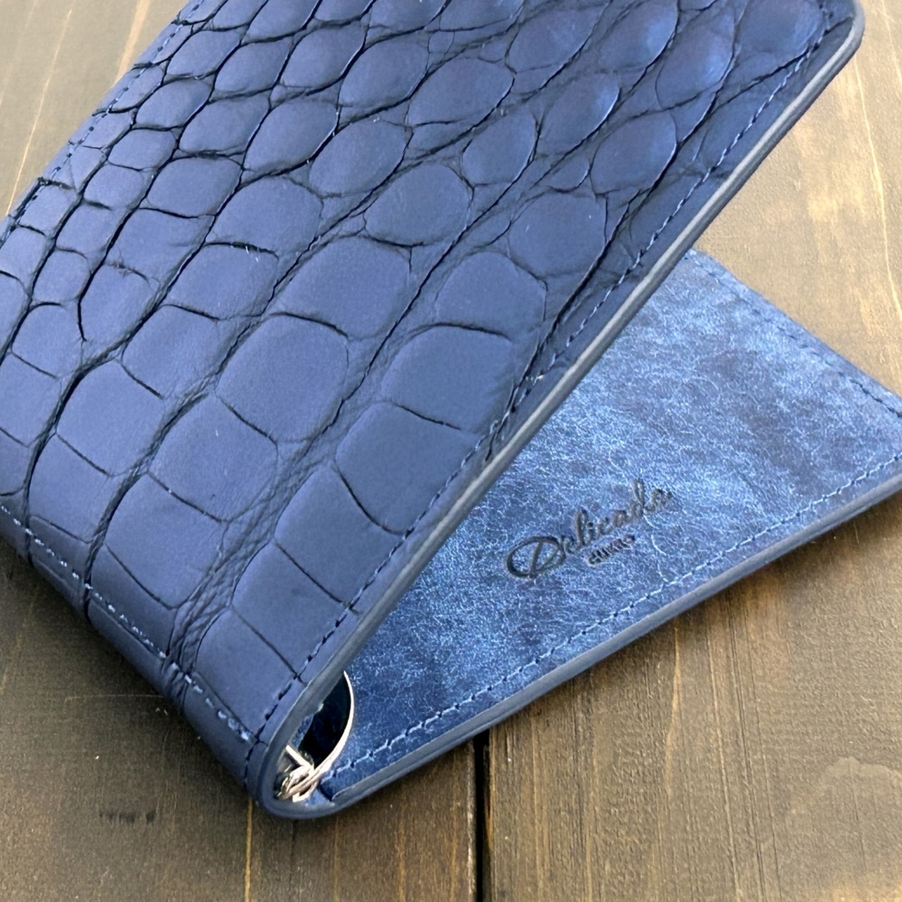 アリゲーター × MARGO マネークリップ スチールブルー