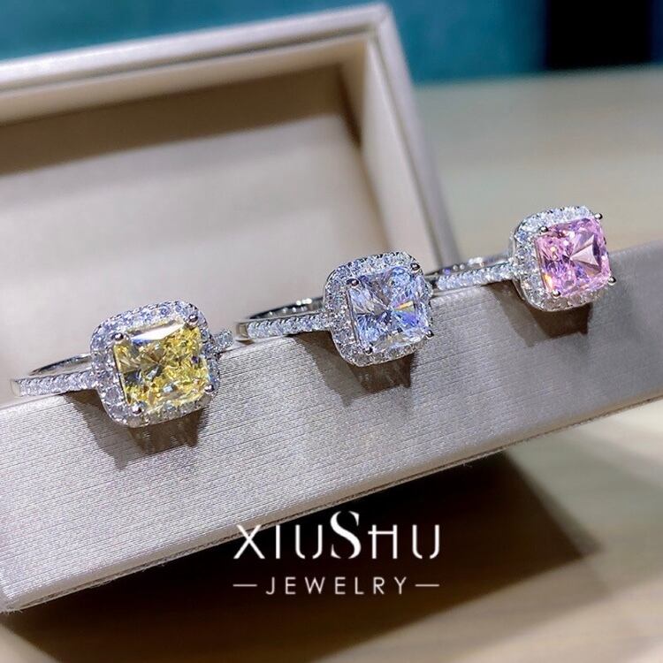 プリンセス スクエア 高炭素ダイヤモンド キラキラ ゴージャス