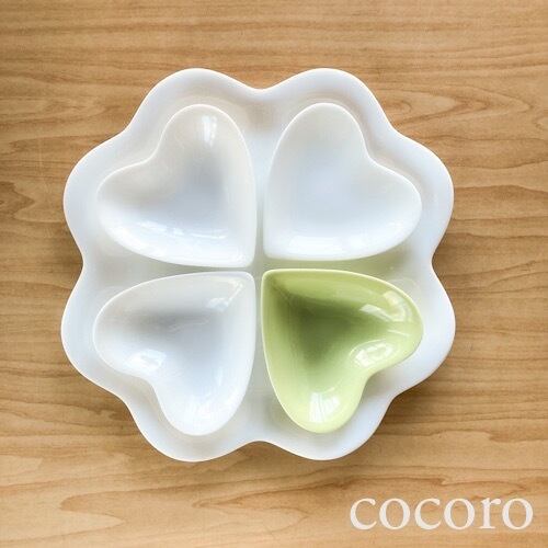 こころ 四つ葉プレート カフェ食器 洋食器