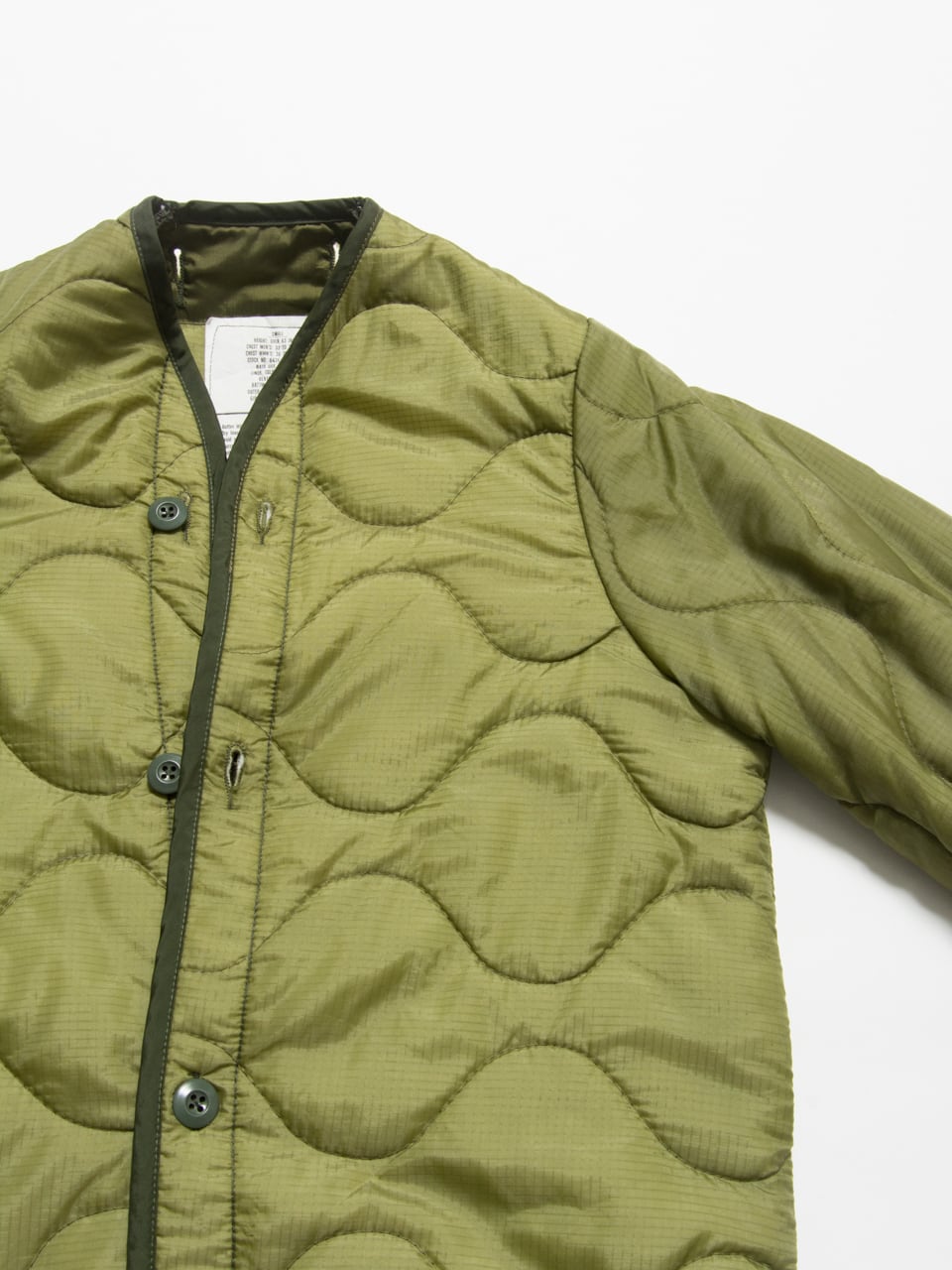 【DEAD STOCK】US Military Cold Weather Coat Liner（デッドストック ミリタリー キルティングライナージャケット オリーブドラブ）1c
