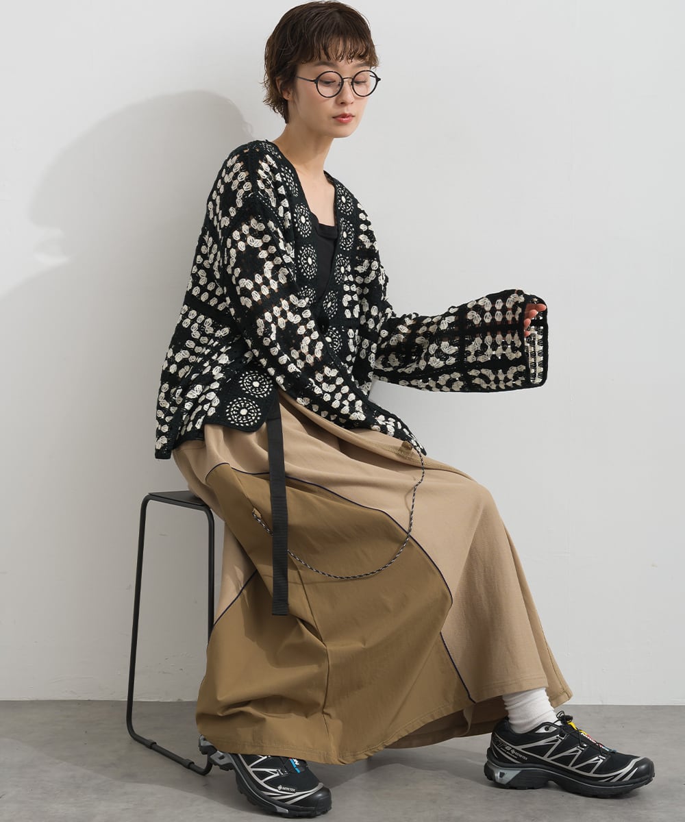 D262093 クロシェモチーフニットカーディガン / Crochet Motif Knit