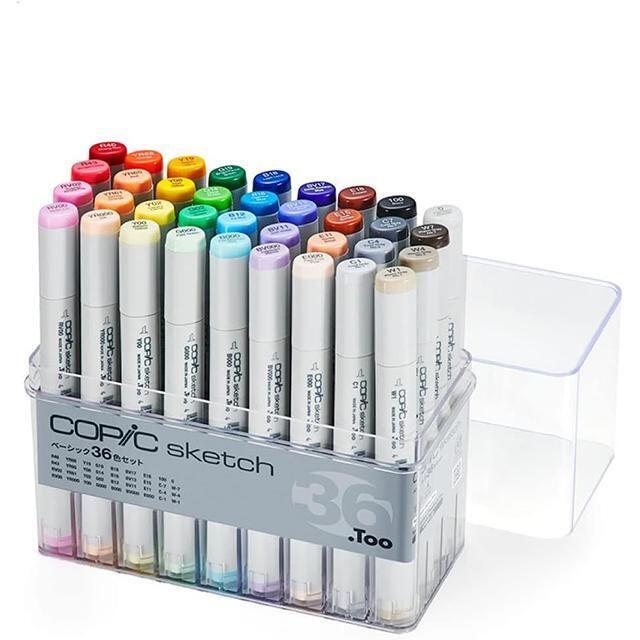 お買い得　Copic スケッチマーカー36色セット ポシェット付き　限定商品 COPIC コピックスケッチベーシック 36色セット | えんぴつ館