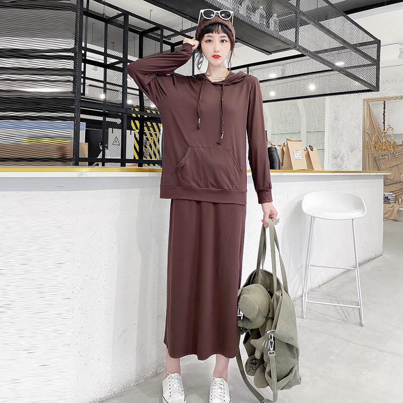 2020年秋新しい女性用セーター、大きいサイズ、太いmm気質、スリムでファッショナブルなスカートスーツ、ウエスタンスタイル、年齢制限 ミックスインファッション57122735856