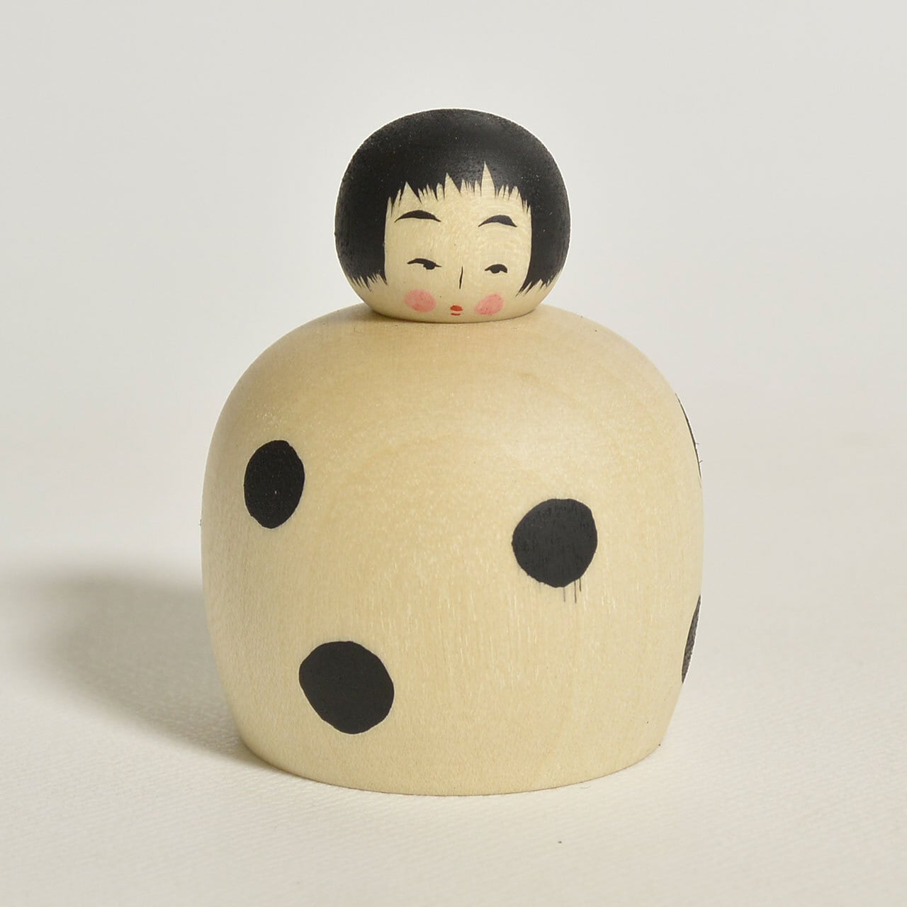 豆大福ちゃんこけし 約1.5寸 約4.5cm 鈴木明 工人（作並系）#2319
