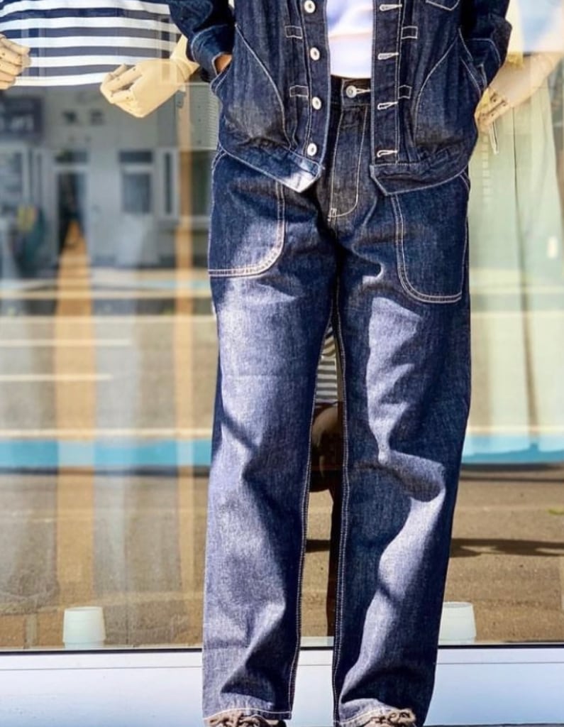 vent blanc 12oz デニム ベイカーパンツ レディース メンズ | gladto 