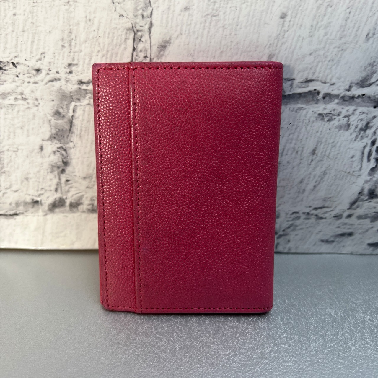 CHANEL シャネル ココマーク  キャビアスキン カードケース ピンク A-10099