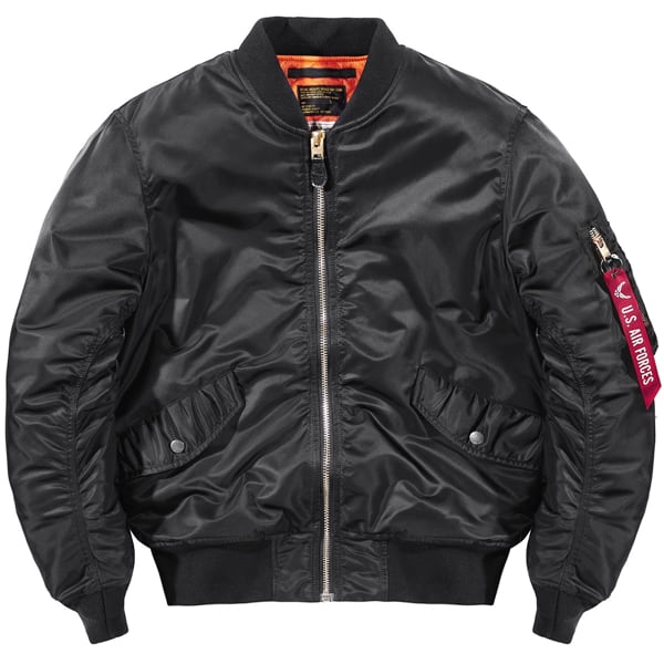 ジップアップ中綿ミリタリーブラックジャケット(ruf_02549)