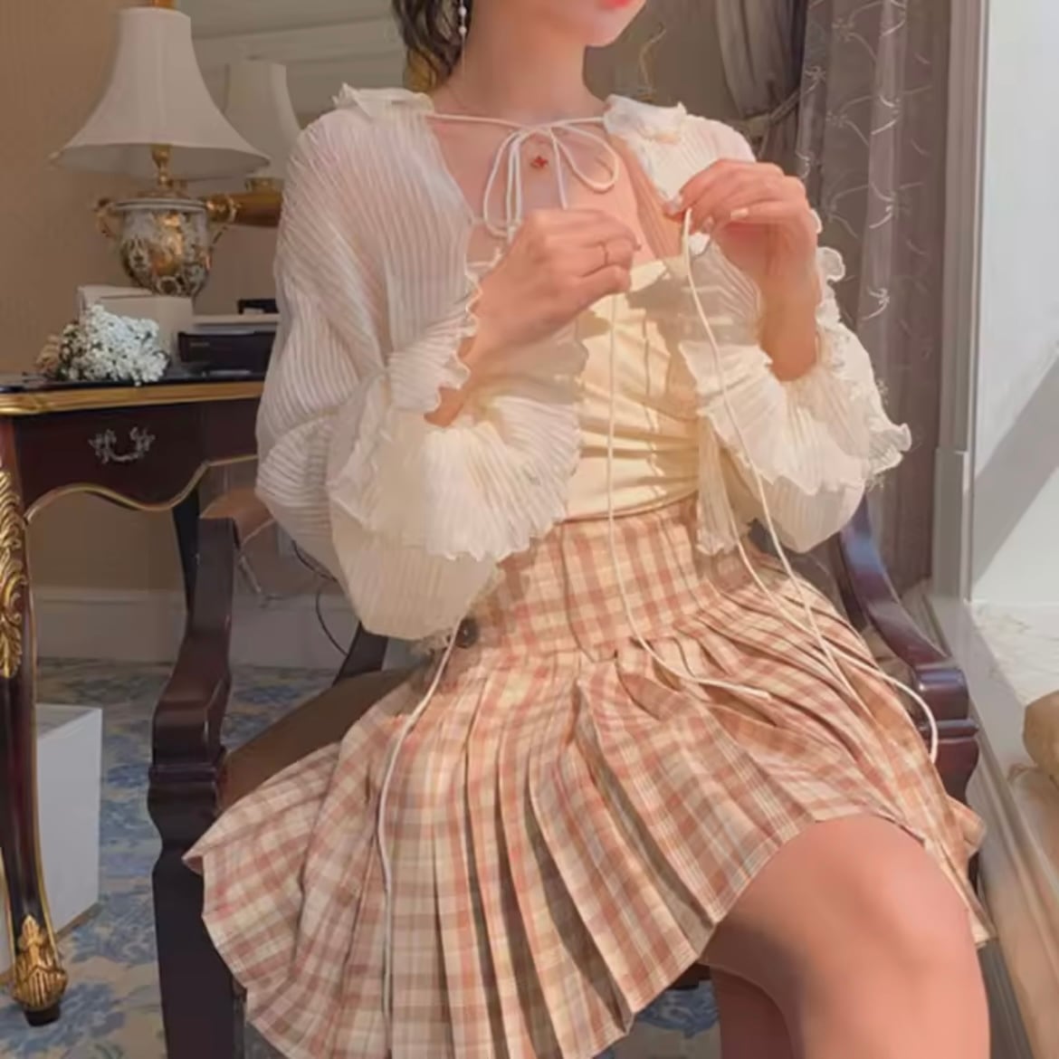 シフォンシアーカーディガン