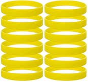 Popluxy シリコンリストバンド シリコンブレスレット スポーツやチーム分けに適して 無地 12個セット