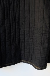 Indian wooden print puffer jacket