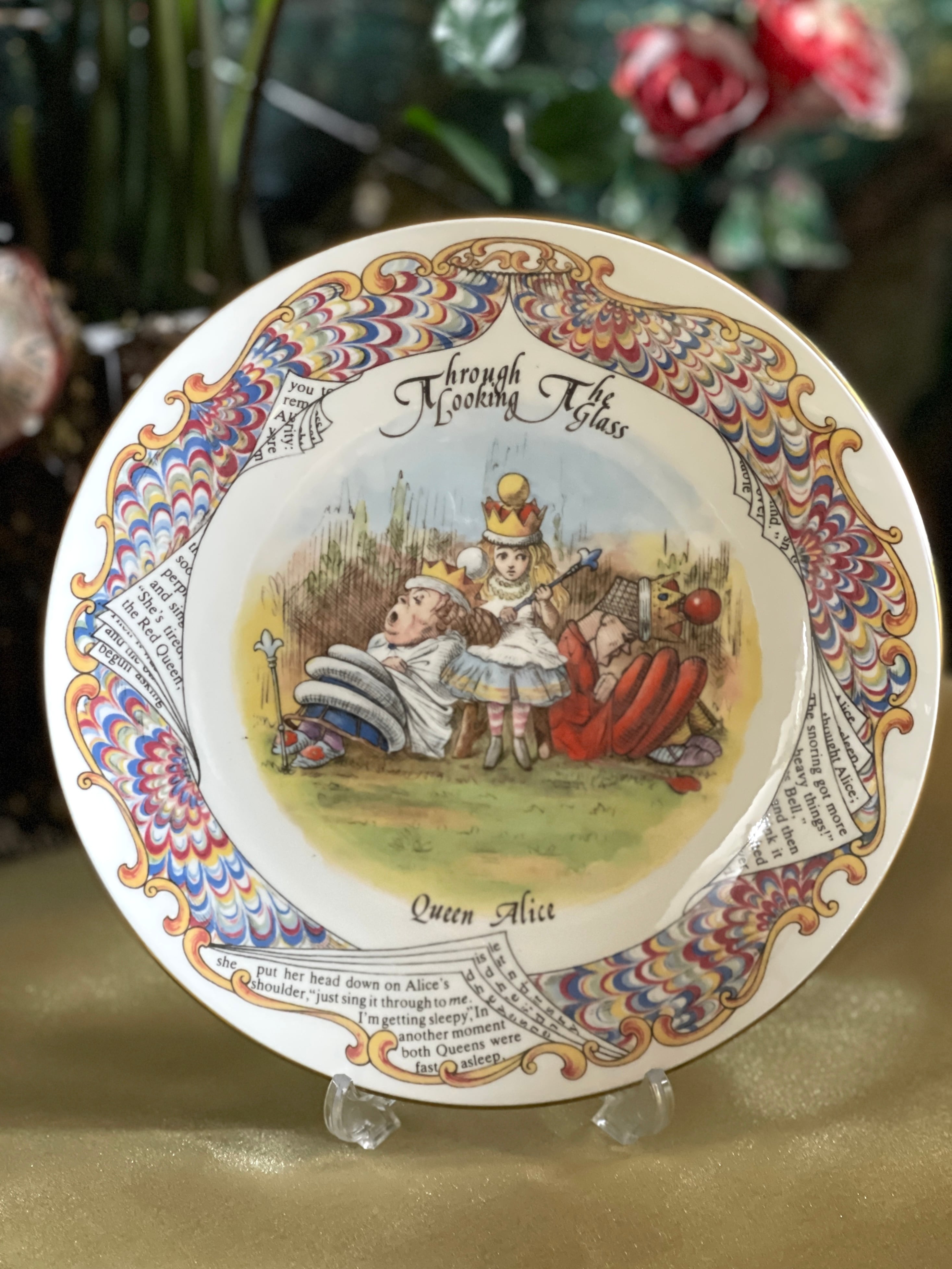 ◇AYNSLEY◇アリス プレート◇ヴィンテージ◇全6種◇鏡の国のアリス