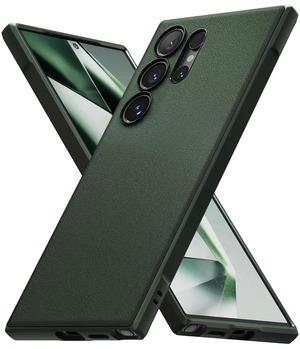【在庫処分】【Ringke】Galaxy S24 Ultra ケース ONYX TPU 滑り止め 落下防止 耐衝撃 軽量ケース 柔軟ケース (SC-52E / SCG26) スマホケース ギャラクシーS24 ウルトラ (ストラップホールあり) - Dark Green