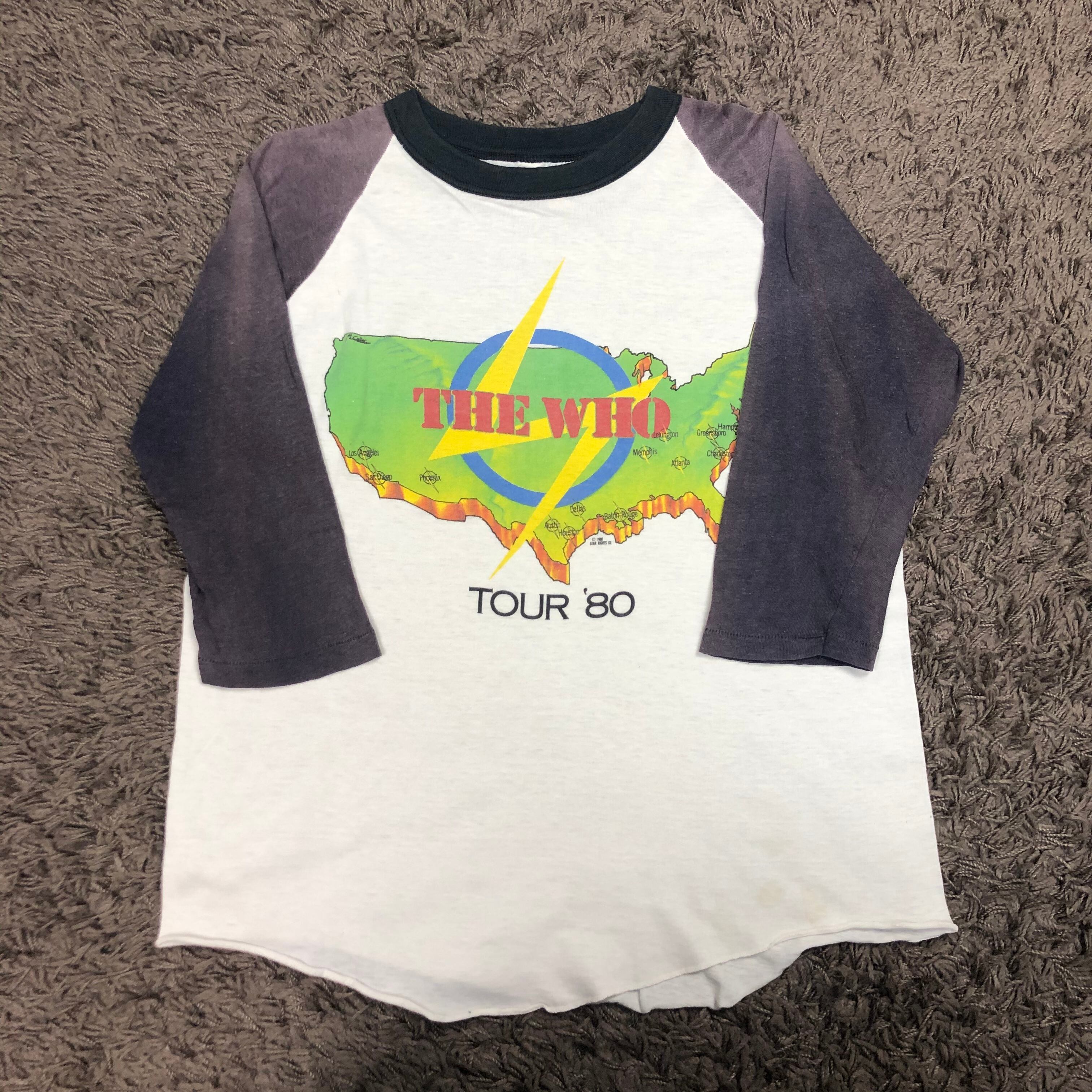 1980】THEWHOザフー☆ラグラン七分袖バンドTシャツ B0261 | DUST 