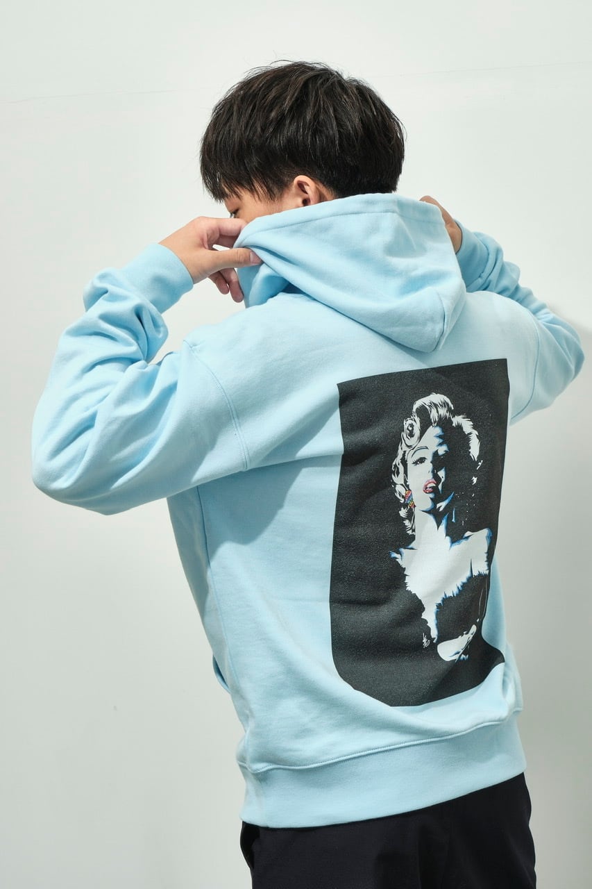 絵師トモミイラスト マリリンモンロー青 パーカー(ブルー) | SolSol