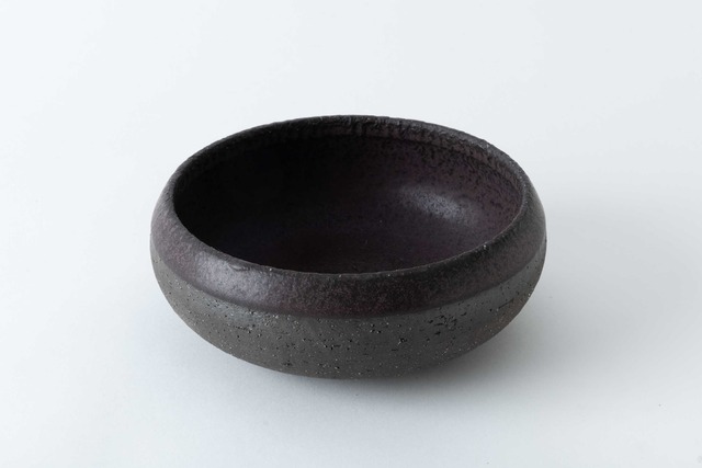 <大地シリーズ> Bowl pond_玄土_小豆色