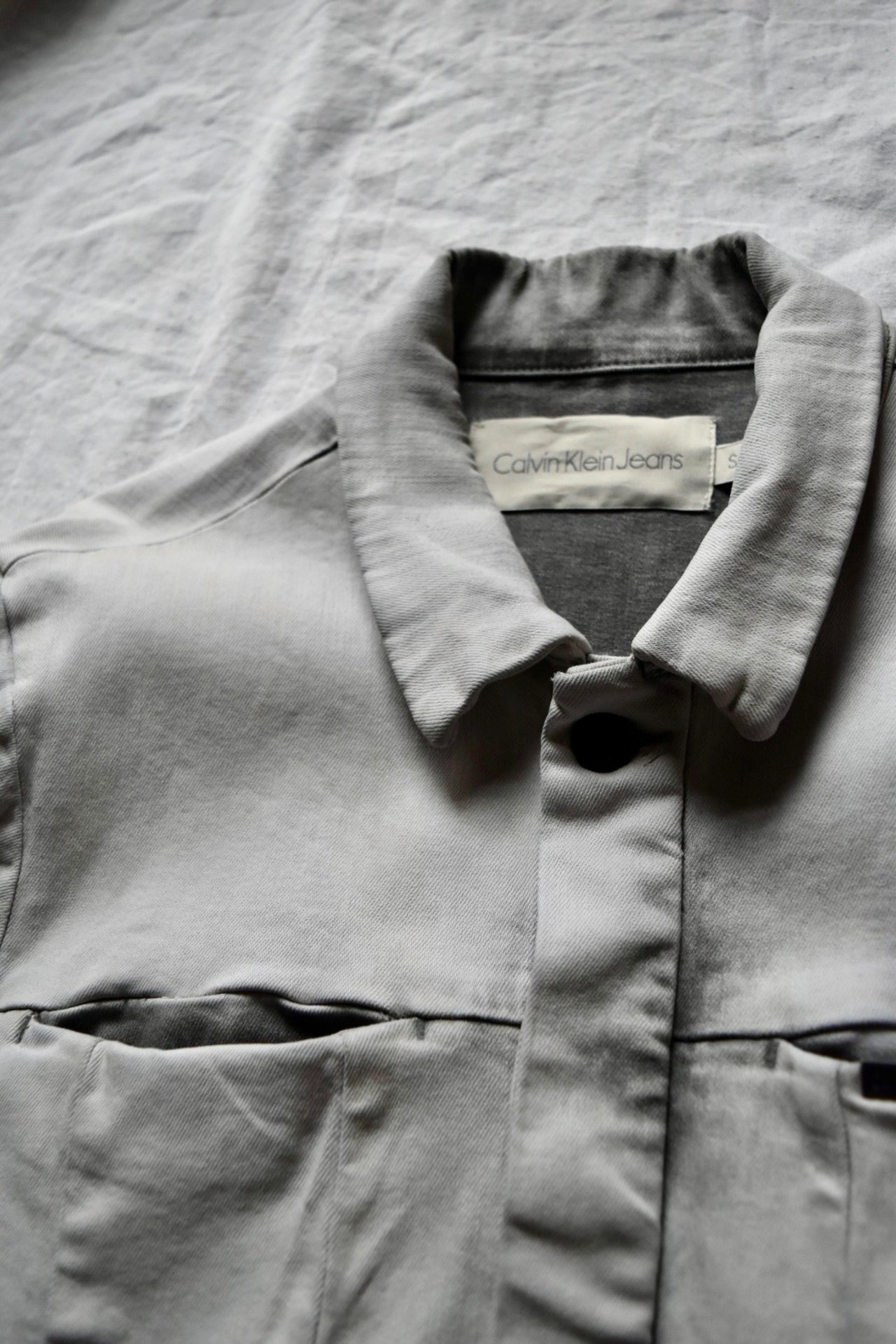 "Calvin Klein" Acid gray denim jacket
