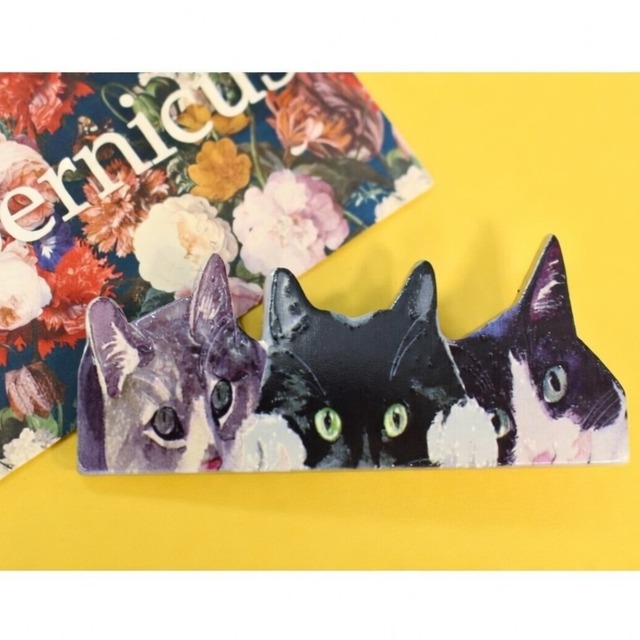 ネコ/にゃんこ猫モチーフのヘアクリップ/前髪用ヘアクリップ/子供用ヘアクリップ送料220円〜C0pernicus