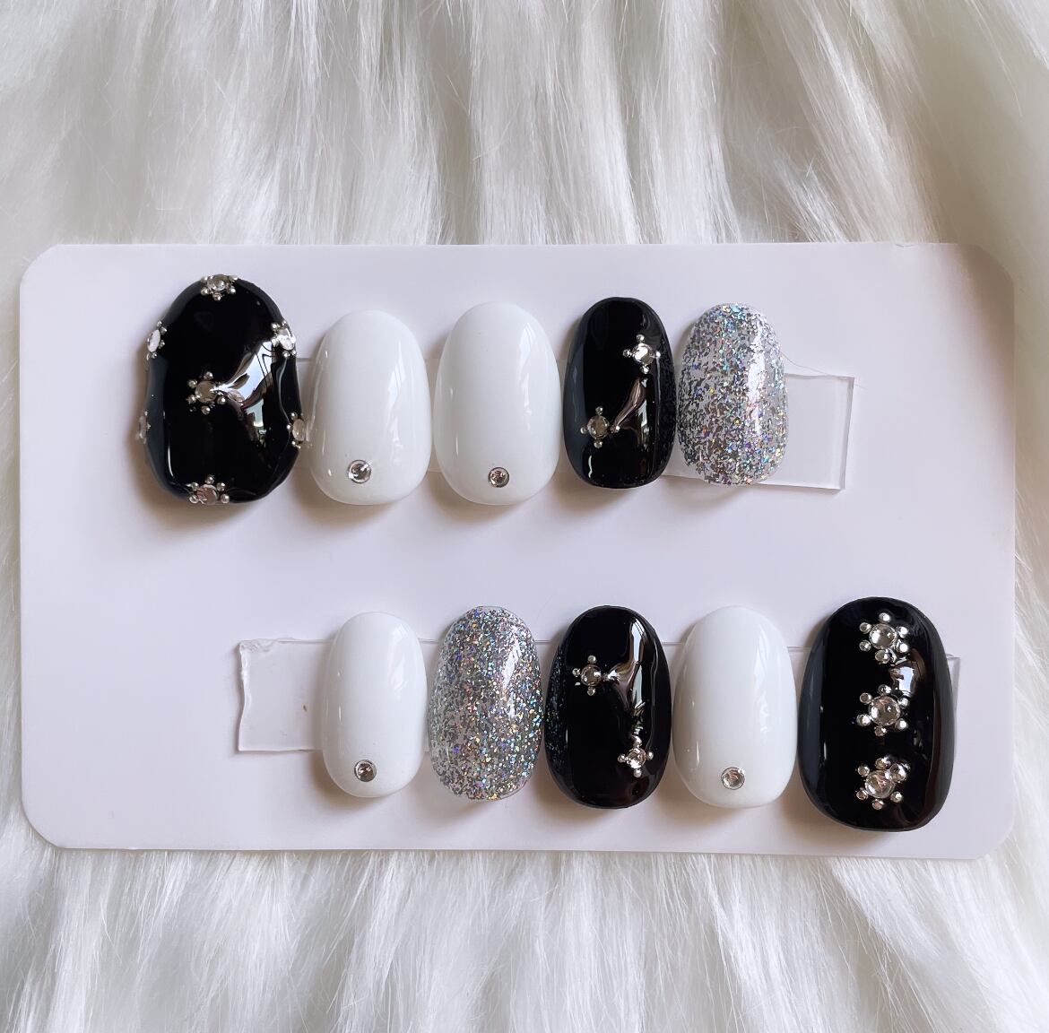 ネイルチップ ワンホン フラワー パール