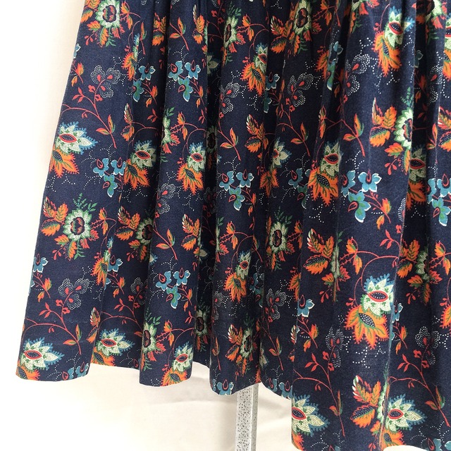 70s Floral Maxi Skirt