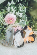 三毛猫のヘアクリップ　