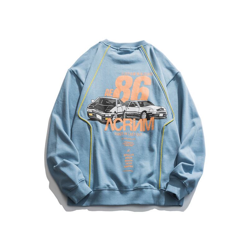 Clothes Road Vintage ese Trend Round NeckSweatshirtメンズ長袖パーソナリティプリントプルオーバーメンズトップジャケット-Alibaba ロング Oネック ビンテージ hip6-1611166455382